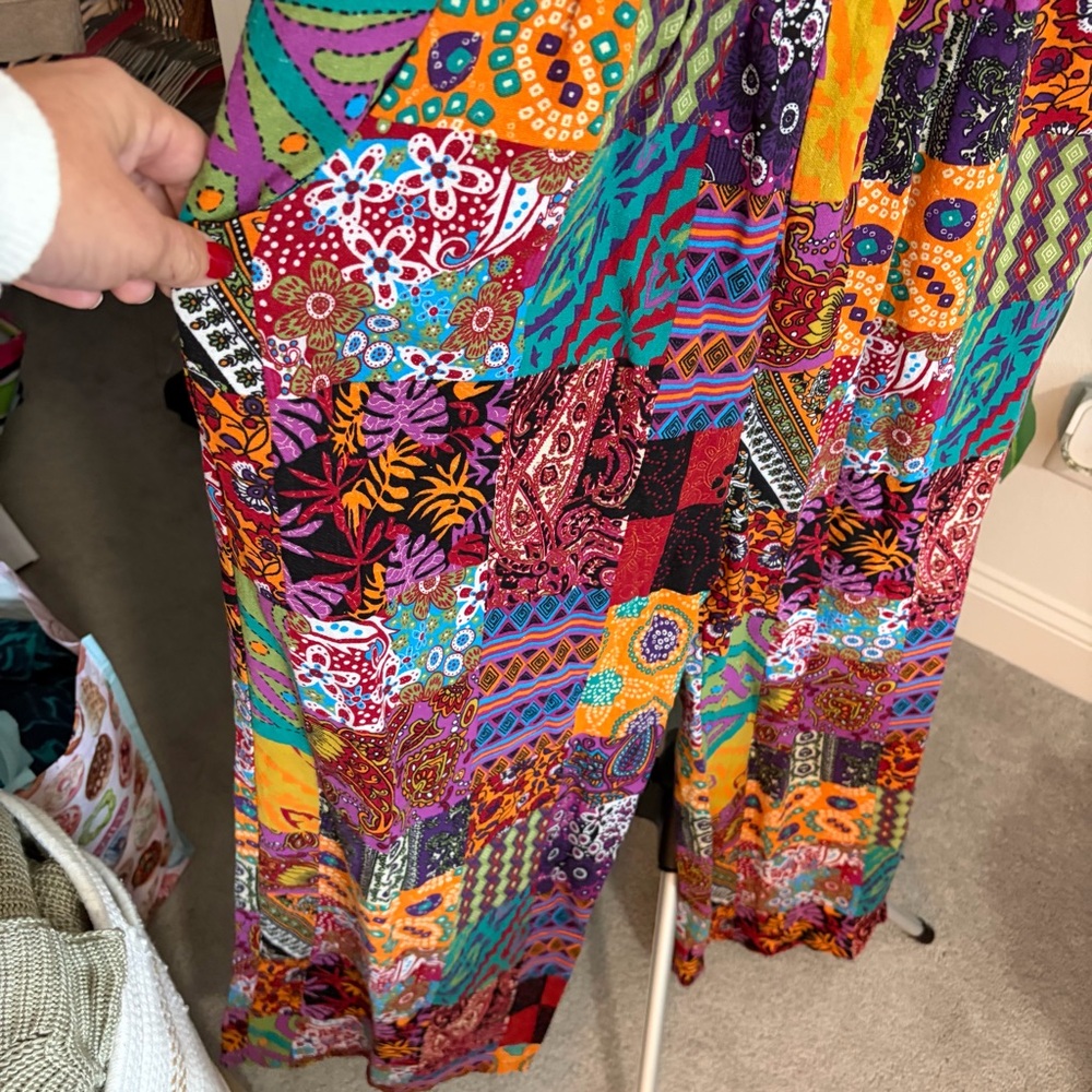 Colorful Patchwork Jumpsuit Overalls - image 3